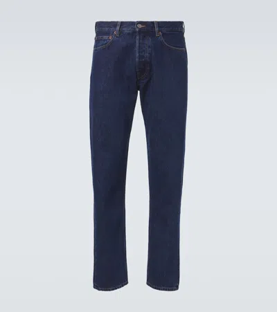 Thom Sweeney Straight Jeans In Blue
