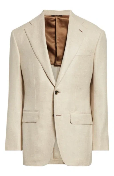Thom Sweeney Structured Cashmere Sport Coat In Oat