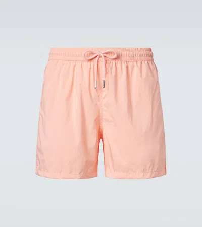 Thom Sweeney Straight-leg Mid-length Swim Shorts In Pink