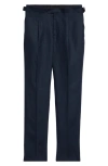 THOM SWEENEY TAILORED PLEATED LINEN PANTS