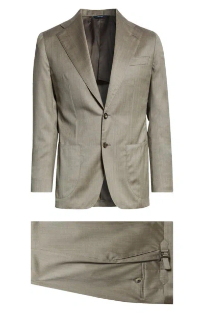 Thom Sweeney Unstructured Wool & Silk Suit In Taupe