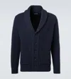 Thom Sweeney Wool And Cashmere Cardigan In Blue
