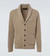 Thom Sweeney Wool And Cashmere Cardigan In Brown