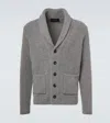 Thom Sweeney Wool And Cashmere Cardigan In Gray
