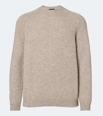 Thom Sweeney Wool And Yak-blend Sweater In Beige