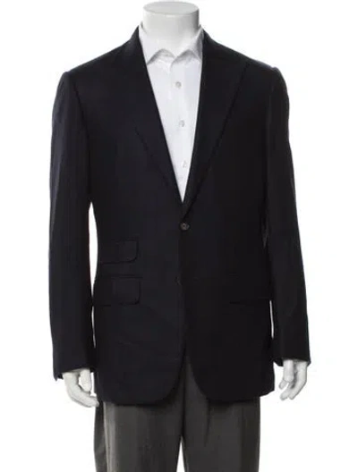 Pre-owned Thom Sweeney Wool Blazer In Blue