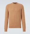 Thom Sweeney Wool-blend Sweater In Brown