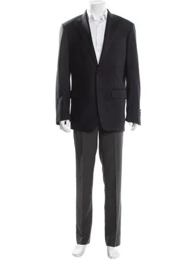Pre-owned Thom Sweeney Wool Overcoat In Blue
