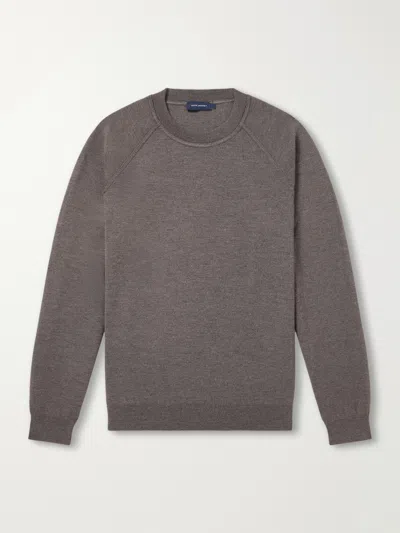 Thom Sweeney Wool Sweatshirt In Gray