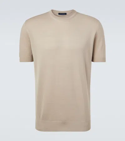 Thom Sweeney Wool T-shirt In Neutral