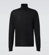 Thom Sweeney Wool Turtleneck Sweater In Black