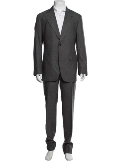 Pre-owned Thom Sweeney Wool Two-piece Suit In Grey