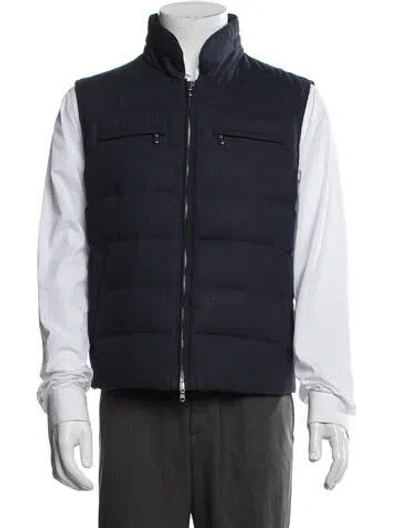 Pre-owned Thom Sweeney Wool Vest In Blue