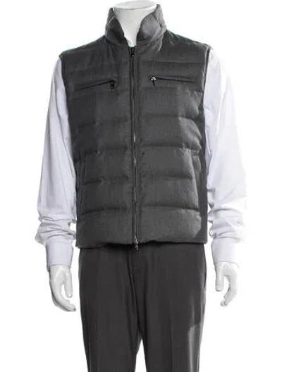 Pre-owned Thom Sweeney Wool Vest In Gray