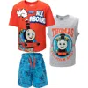 Thomas & Friends Tank Top, T-shirt & Shorts Set In Multi
