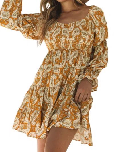Thomas & Lee Company Boho Dress In Yellow