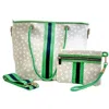 Thomas & Lee Company Spotted Neoprene Tote In Grey In Grey