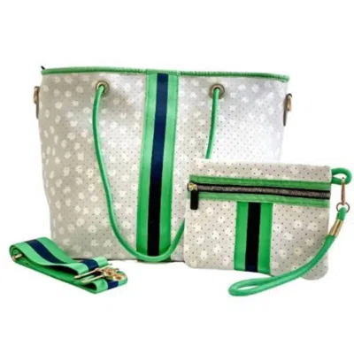 Thomas & Lee Company Spotted Neoprene Tote In Grey
