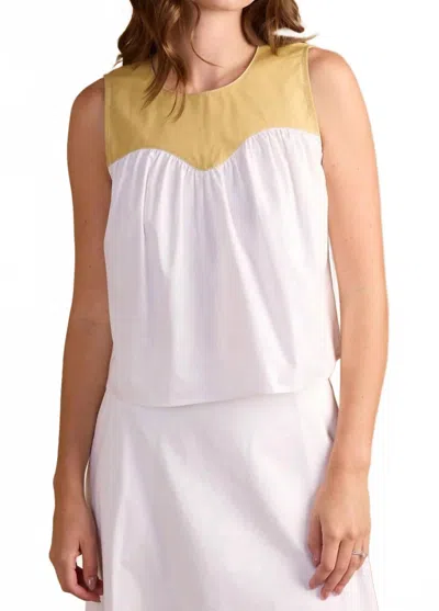Thomas & Lourdes Alaiya Sleeveless Top In White