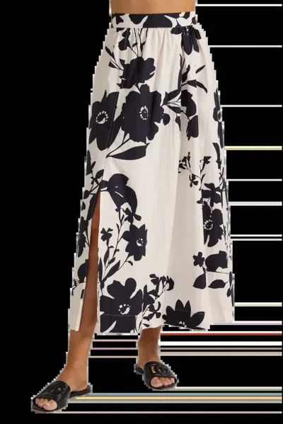 Thomas & Lourdes Marc Skirt In Ivory/black In Multi