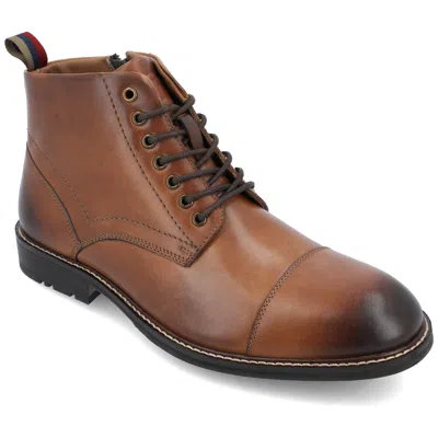 Thomas & Vine Avrum Cap Toe Ankle Boot In Brown
