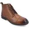 Thomas & Vine Avrum Cap Toe Ankle Boot In Brown
