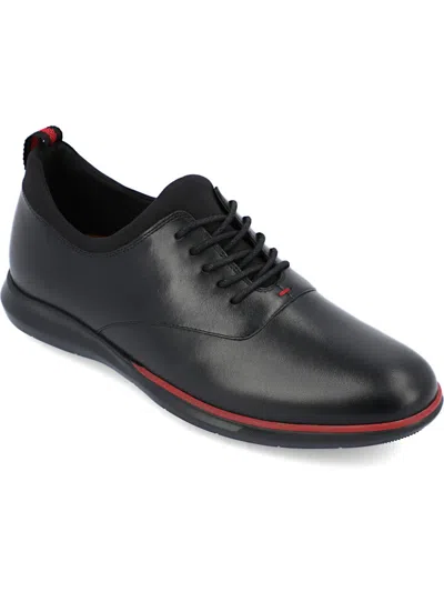 Thomas & Vine Hyde Mens Leather Lifestyle Casual And Fashion Sneakers In Black
