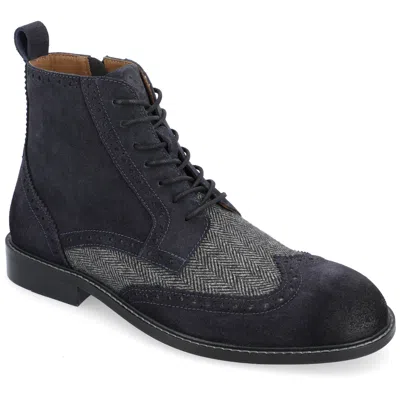 Thomas & Vine Jarett Wide Width Wingtip Ankle Boot In Blue