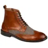 Thomas & Vine Jarett Wide Width Wingtip Ankle Boot In Green