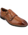 Thomas & Vine Artemis Double Monk Strap Loafer In Cognac