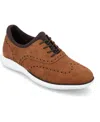 Thomas & Vine Men's Bronson Tru Comfort Foam Wingtip Hybrid Dress Shoes In Cognac