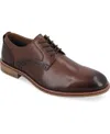 THOMAS & VINE MEN'S CLAYTON PLAIN TOE BROGUE DERBY SHOE