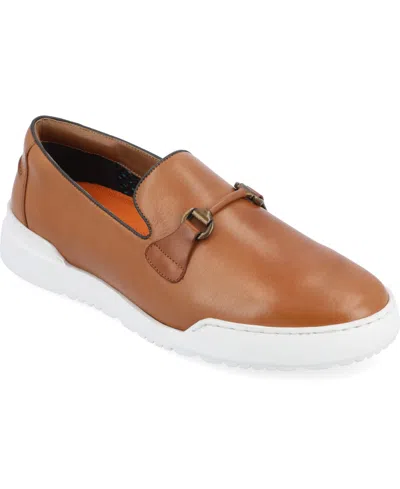 Thomas & Vine Men's Dane Plain Toe Bit Loafer Casual Shoes In Cognac