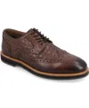 Thomas & Vine Woven Wingtip Derby In Brown