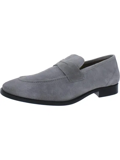 Thomas & Vine Thomas And Vine Bishop Wide Width Apron Toe Penny Loafer In Gray