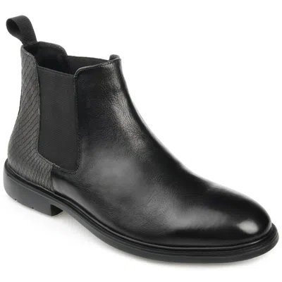 Thomas & Vine Oswald Plain Toe Chelsea Boot In Black