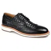 Thomas & Vine Radcliff Wide Width Woven Wingtip Derby In Black