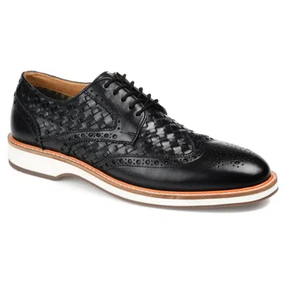 Thomas & Vine Radcliff Woven Wingtip Derby In Black