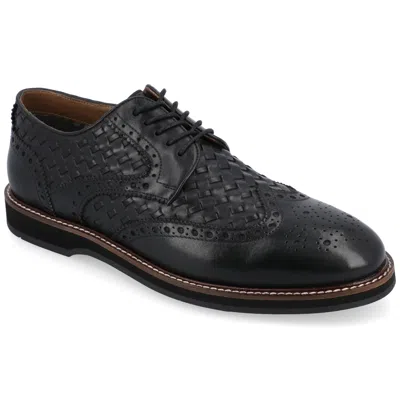 Thomas & Vine Radcliff Woven Wingtip Derby In Black