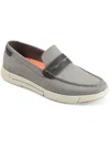 Thomas & Vine Tevin Mens Leather Slip On Loafers In Grey