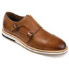 Thomas & Vine Thatcher Perforated Leather Monk Strap Derby In Multi