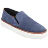 Thomas & Vine Tillman Slip-on Leather Sneaker In Blue