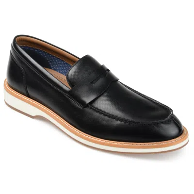 Thomas & Vine Watkins Wide Width Embossed Penny Loafer In Black