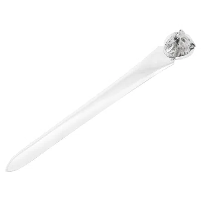 Pre-owned Thomas Callow & Son Sterling Silver Paper Knife, Fox Head Design, 1913