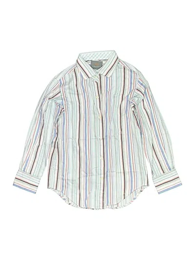 Pre-owned Thomas Dean Kids' Long Sleeve Button Down Shirt In White
