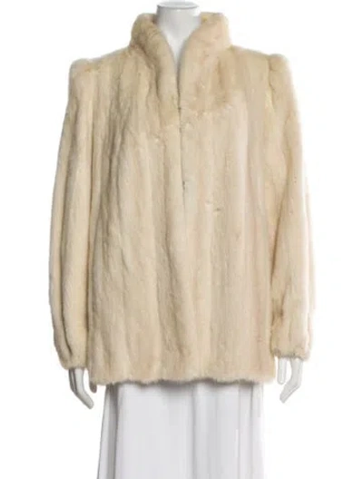 Pre-owned Thomas E. Mcelroy Mink Faux Fur Jacket In Neutral
