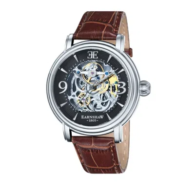 Thomas Earnshaw Longcase Automatic Grey Dial Men's Watch Es-8011-02 In Brown