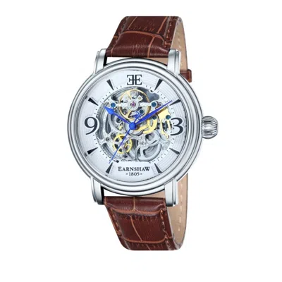 Thomas Earnshaw Longcase Automatic White Dial Men's Watch Es-8011-01 In Brown
