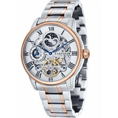 Pre-owned Thomas Earnshaw Longitude Automatic Silver Rose Gold Watch - Brand