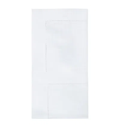 Thomas Ferguson Small Hemstitch Edge Napkin In White